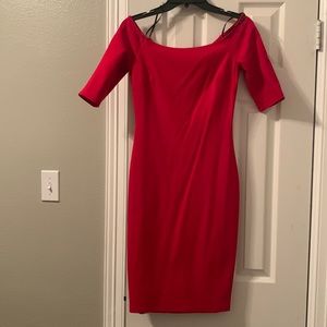 Lulus off the shoulder fitted dress.